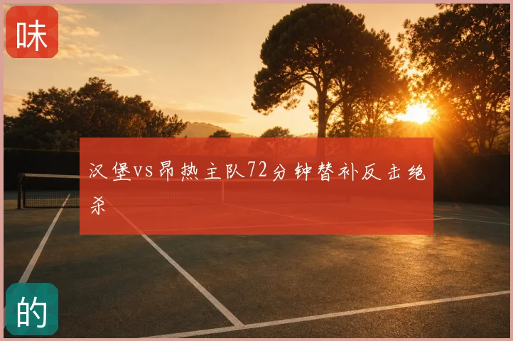 汉堡vs昂热主队72分钟替补反击绝杀